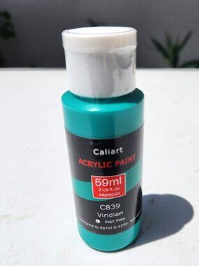 NEW Caliart Acrylic Paint Viridian C839 Teal Blue Green Color 59ml, 2oz Art Craf